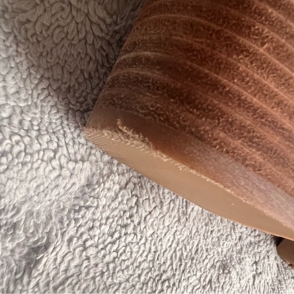 Isola Lavoy Suede Moto Buckle Stacked Heel Ankle Boot Bootie Cocoa Brown Sz 6 - Picture 13 of 14